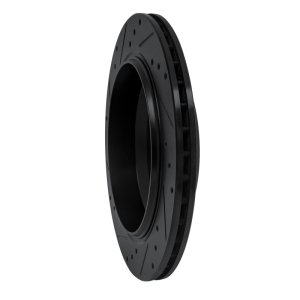 Mercedes-Benz GL350 Brake Rotor (1) - Rear Right - R1 Concepts - Drilled & Slotted - Black - `06-`12